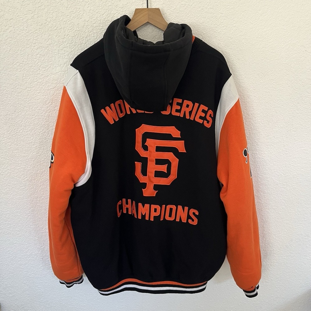 G-III Carl Banks SF Giants World Series Champions Snap Hoodie Jacket 2XL